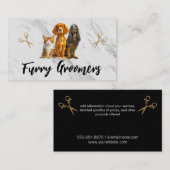 Tierhaltung | Schere | Niedliche Hundekatze Visitenkarte (Vorne/Hinten)