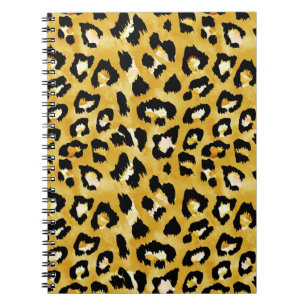 Tierhaut, Aquarellleopard Nahtlos. Notizblock
