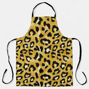 Tierhaut, Aquarellleopard Nahtlos. Schürze