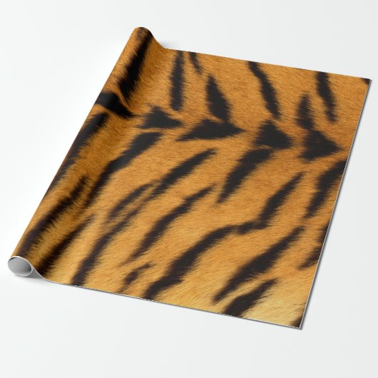 Tierhaut Brown Black Tiger Safari Fur VIP Geschenkpapier (Ungerollt)
