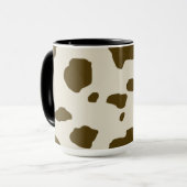Tierhaut-Brown-Kuh-Stellen Tasse (Vorderseite Links)