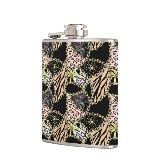 Tierhaut, Goldketten Flachmann (Links)