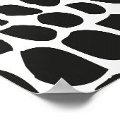 Tierhaut in Schwarz und Weiß Poster (Ecke)