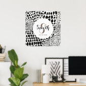 Tierhaut in Schwarz und Weiß Poster (Heimbüro)