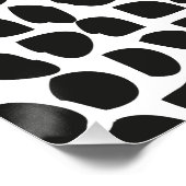 Tierhaut in Schwarz und Weiß Poster (Ecke)