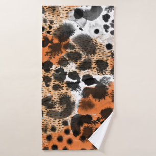 Tierhaut: kreatives Leopardenmuster. Badehandtuch