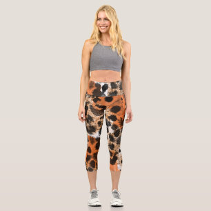 Tierhaut: kreatives Leopardenmuster. Capri Leggings