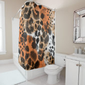 Tierhaut: kreatives Leopardenmuster. Duschvorhang (Beispiel)