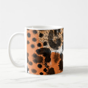 Tierhaut: kreatives Leopardenmuster. Kaffeetasse