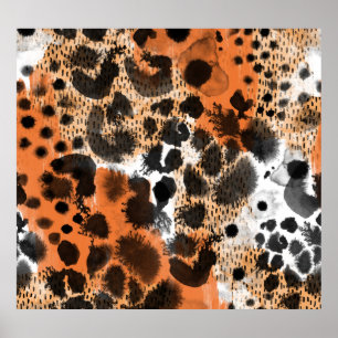 Tierhaut: kreatives Leopardenmuster. Poster