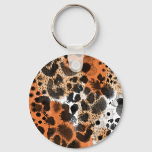 Tierhaut: kreatives Leopardenmuster. Schlüsselanhänger