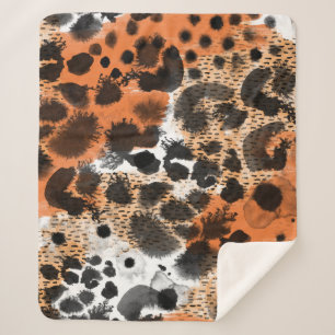 Tierhaut: kreatives Leopardenmuster. Sherpadecke