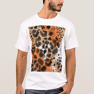 Tierhaut: kreatives Leopardenmuster. T-Shirt