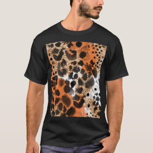 Tierhaut: kreatives Leopardenmuster. T-Shirt