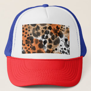 Tierhaut: kreatives Leopardenmuster. Truckerkappe