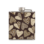 Tierhaut mit Herzen Flachmann (Rückseite)