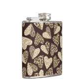 Tierhaut mit Herzen Flachmann (Rechts)