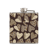 Tierhaut mit Herzen Flachmann (Rückseite)