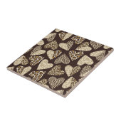 Tierhaut mit Herzen Fliese (Seite)