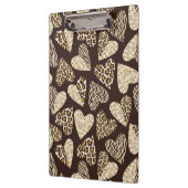 Tierhaut mit Herzen Klemmbrett (Links)