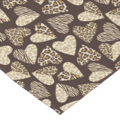 Tierhaut mit Herzen Kurzer Tischläufer (Ecke)