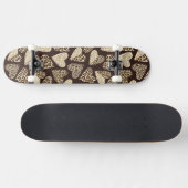 Tierhaut mit Herzen Skateboard (Horizontal)