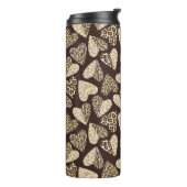 Tierhaut mit Herzen Thermosbecher (Nach links gedreht)