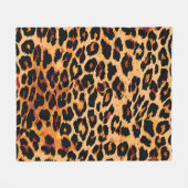 Tierhaut: Vintages Stoffdesign Fleecedecke (Vorderseite (Horizontal))