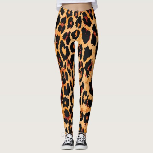 Tierhaut: Vintages Stoffdesign Leggings (Vorderseite)