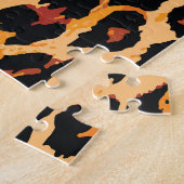 Tierhaut: Vintages Stoffdesign Puzzle (Seite)