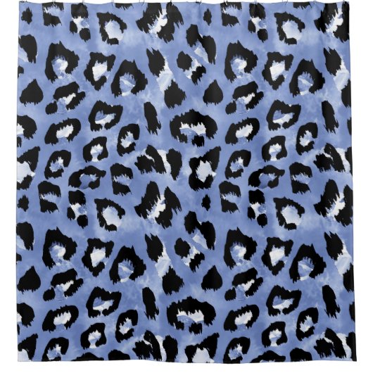 Tierhaut: Wasserfarben-Leopard Duschvorhang (Vorderseite)