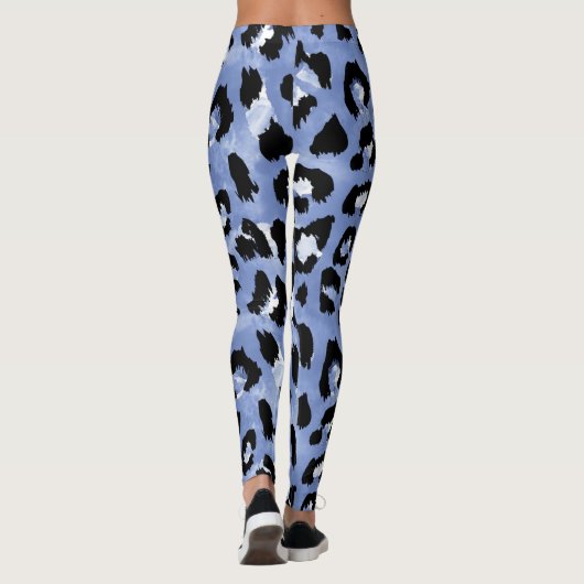 Tierhaut: Wasserfarben-Leopard Leggings (Rückseite)