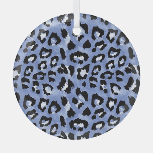 Tierhaut: Wasserfarben-Leopard Ornament Aus Glas (Vorderseite)