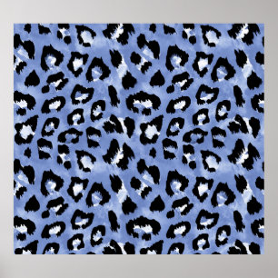 Tierhaut: Wasserfarben-Leopard Poster