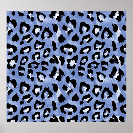 Tierhaut: Wasserfarben-Leopard Poster (Vorne)