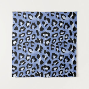 Tierhaut: Wasserfarben-Leopard Wandteppich