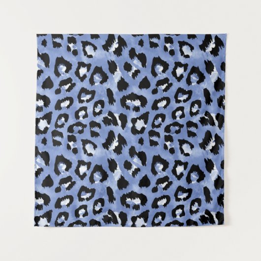 Tierhaut: Wasserfarben-Leopard Wandteppich (Vorderseite)