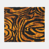Tierhautmuster Der Stoff mit Tige Abstrakt Fleecedecke (Vorderseite (Horizontal))
