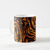 Tierhautmuster Der Stoff mit Tige Abstrakt Kaffeetasse (Vorderseite Links)