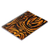 Tierhautmuster Der Stoff mit Tige Abstrakt Notizblock (Linke Seite)