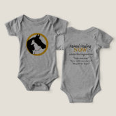 Tierheilung jetzt Säugling 1 Stück Baby Bodysuit (Design Vorderseite & Rückseite)
