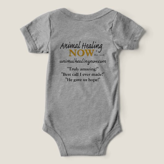 Tierheilung jetzt Säugling 1 Stück Baby Bodysuit (Design Rückseite)