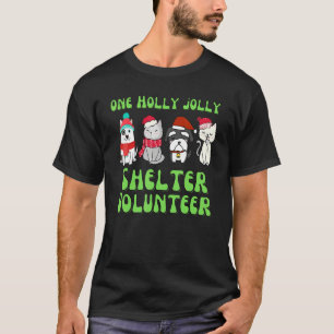Tierheim freiwillig Weihnachtshundehütte T-Shirt