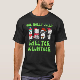 Tierheim-Freiwilliger Weihnachten Hund Katze Shelt T-Shirt