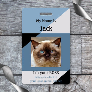 Tierheim Funny Cat Name Abzeichen Ausweis