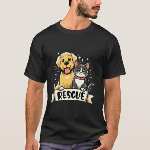 Tierheim Katzen Hunde Adoption Retten T-Shirt