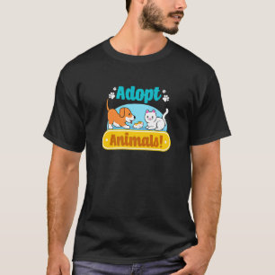 Tierheim rettet Katzen Hunde Süße Tierrettung T-Shirt