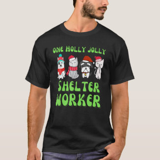 Tierheimmitarbeiter Weihnachten Hund Katze Tierhei T-Shirt