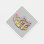 Tierherden in der Flock Serviette (Ecke)