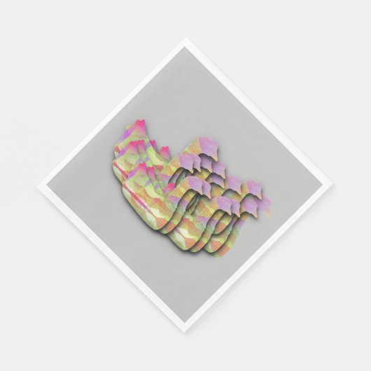 Tierherden in der Flock Serviette (Ecke)